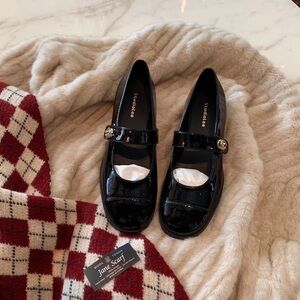 Black Patent Leather Mary Jane Shoes